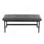 Banc en métal noir et similicuir-359438421