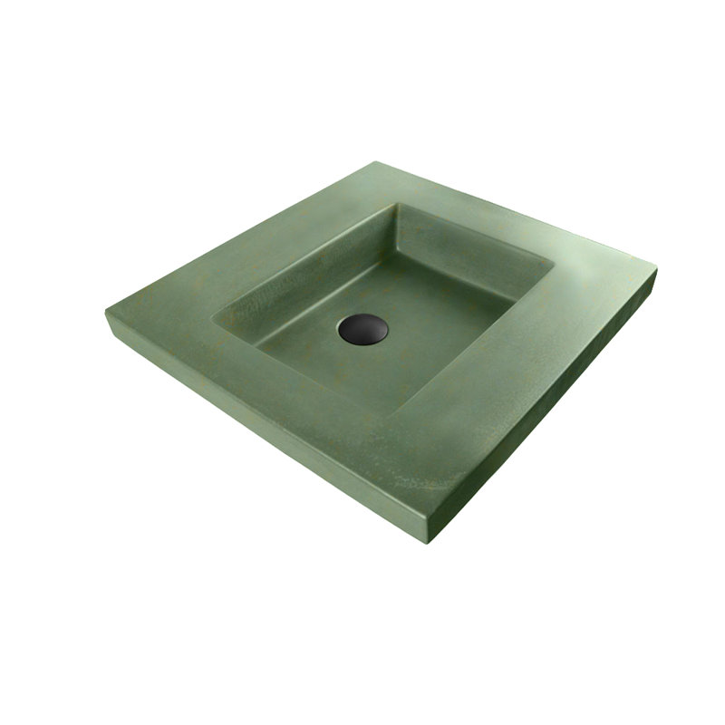 Newterra 24'' L Bathroom Sink, Wall Mounted, Moss