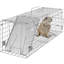 Live Animal Cage Trap, 24" x 8" x 8" Humane Cat Trap Galvanized Iron-1208074044
