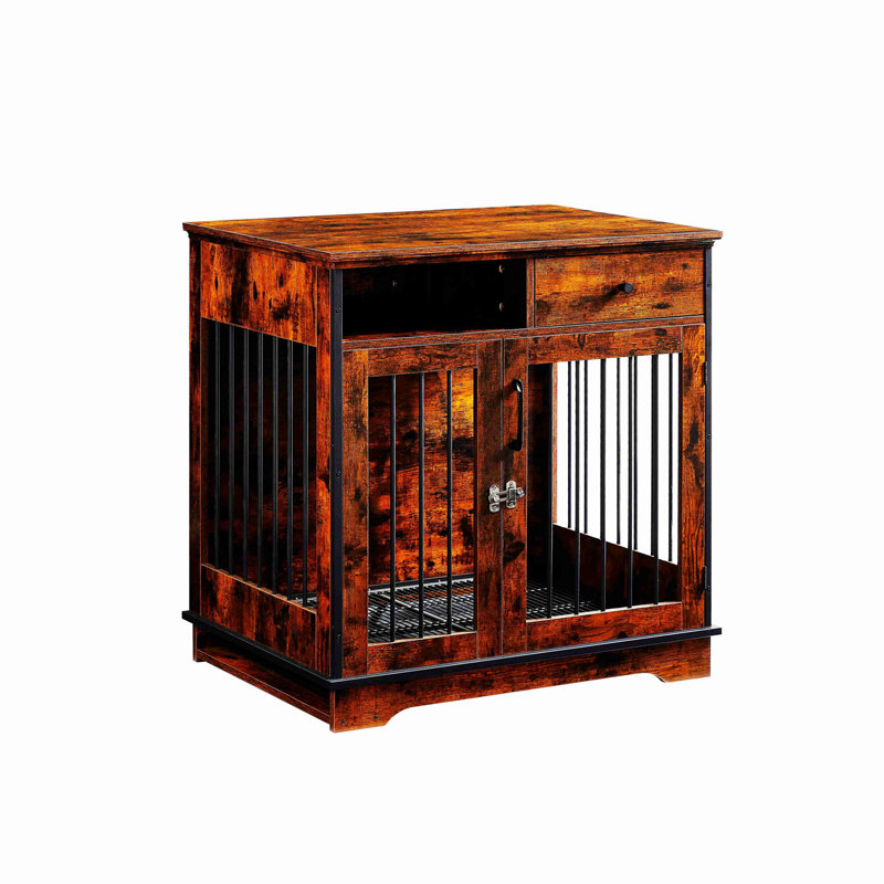 Niche pour chien Dartavious, Brun rustique