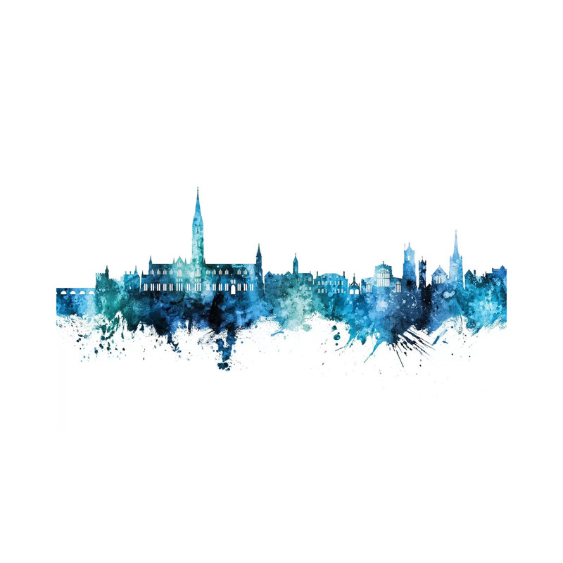Salisbury England Skyline by Michael Tompsett - Wrapped Canvas Print, 20.32 cm H x 30.48 cm W
