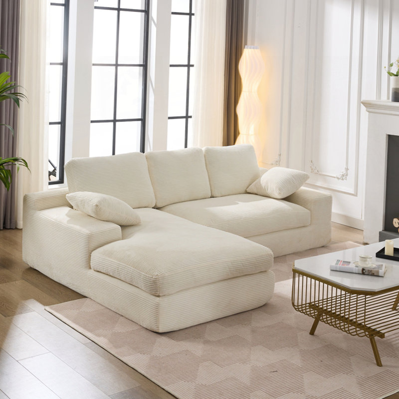 Ensemble de canapé modulaire polyvalent pour le salon et la chambre à coucher, Blanc