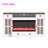 30-inch Electronic Fireplace With White TV Stand and Adjustable Light
