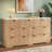 Commode 7 tiroirs cannelée, grande commode en bois