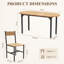 Ensemble de table de salle à manger moderne ovale 5 pièces 63 x 27,5 po, table en MDF PB et 4 chaises à cadre en acier pour petit appartement-1895976337-1895976342-1895976348