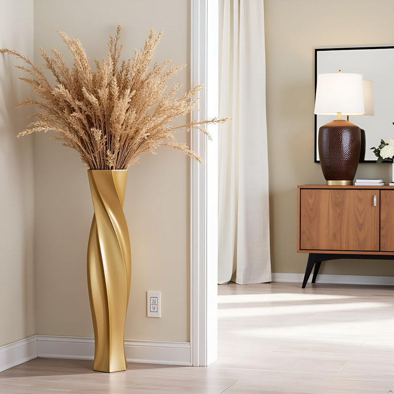 Grand vase de plancher 23,6 po, Doré