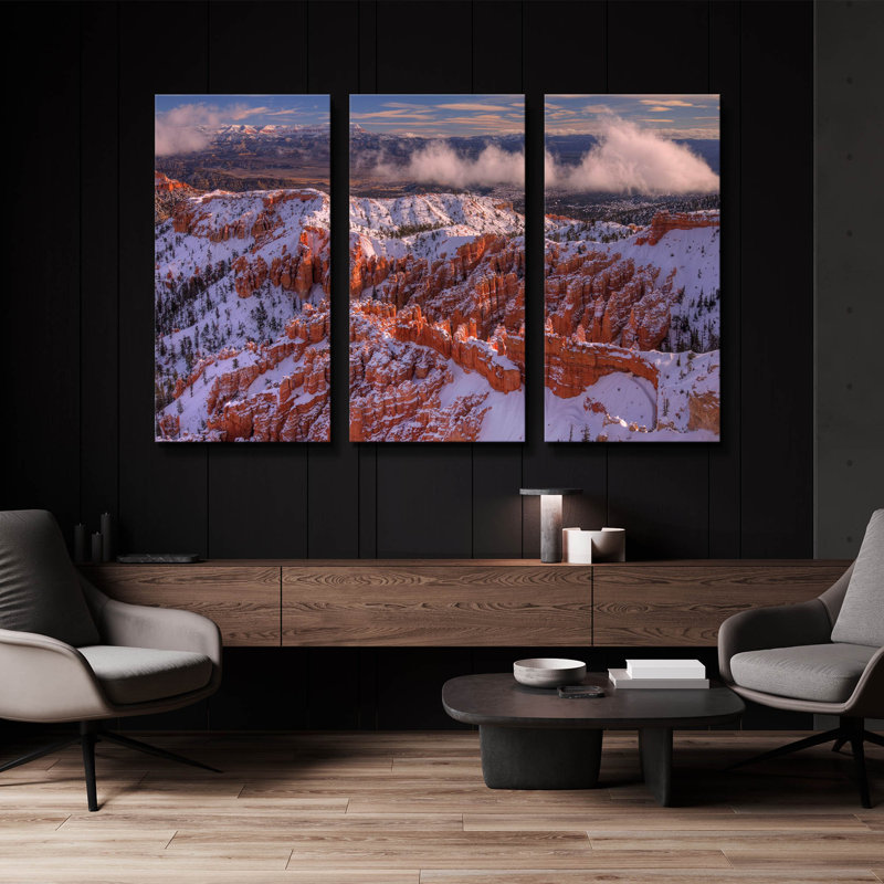 « Pureté brute » de Bill Sherrell, triptyque mural, 152 x 102 cm, 60 po x 40 po