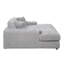 Chaise en velours côtelé avec 2 coussins