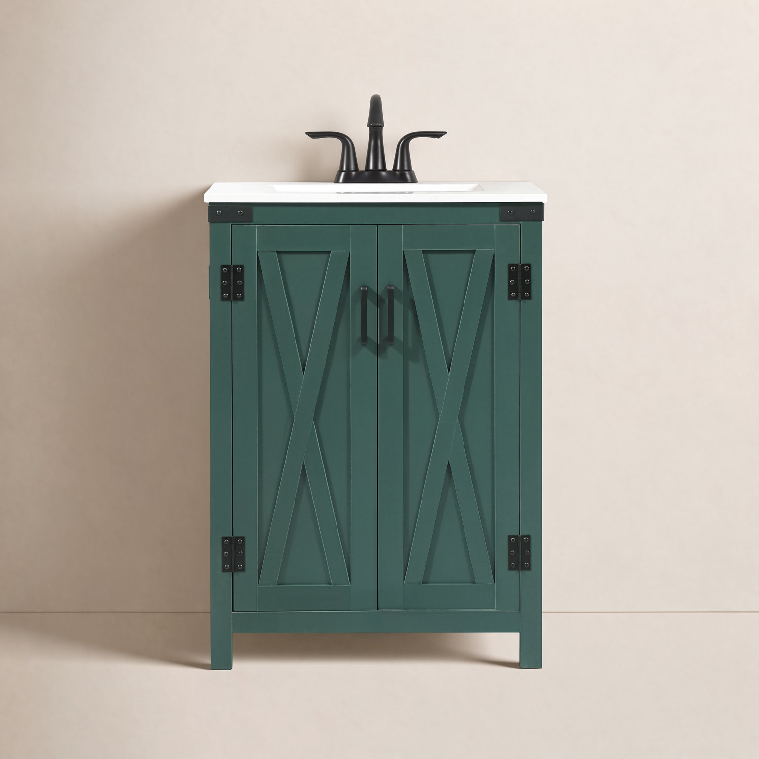 Slayton 24'' Single Bathroom Vanity, Green