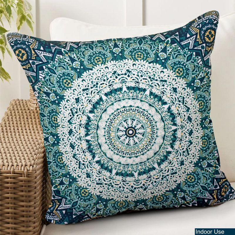 Coussin intérieur/extérieur Floral, Vert