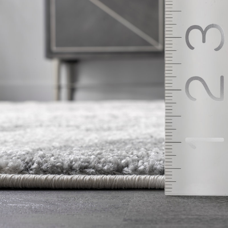 Tapis géométrique gris Berger, Carré 6 pi