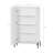 Abbey Modern Tempered Glass Bookcase Cabinet with Adjustable Shelves in White-584459365