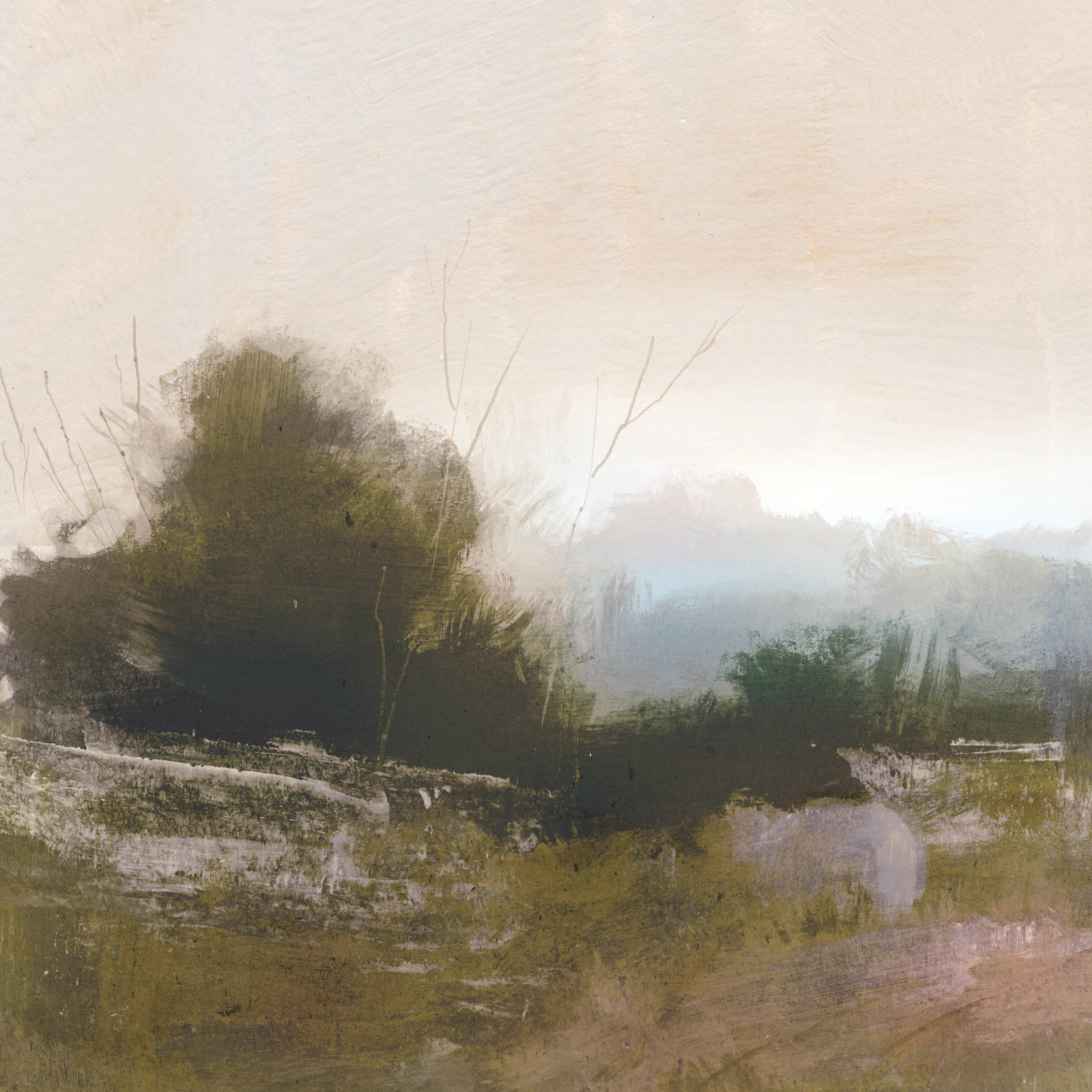 Spring Farm by Dan Hobday Art, Yes, 12" H x 12" W x 0.75" D, Espresso Framed Paper