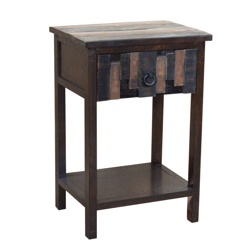 Mosaic End Table with Storage