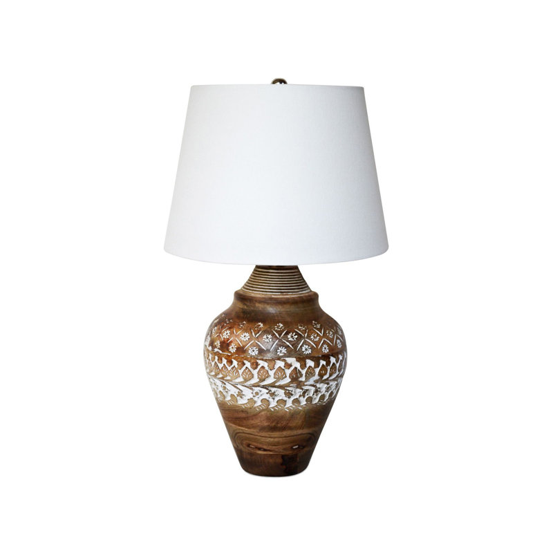Lampe de table en bois massif Millerville