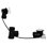 Garniture de drain de baignoire escamotable 27 "avec trop-plein rotatif et raccords en ABS Sch. 40