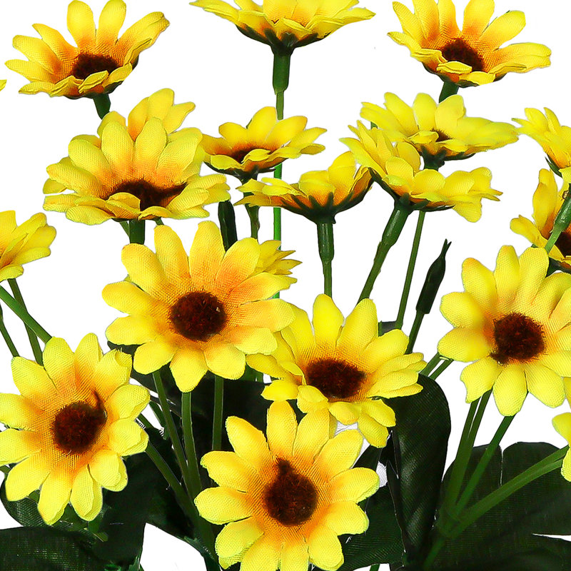 Mini-buissons de marguerite artificiels, Jaune