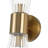 2 - Light Pleated Glass Hourglass Up And Down Cone Wall Light