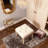 Square Upholstered Rustic Ottoman Bench