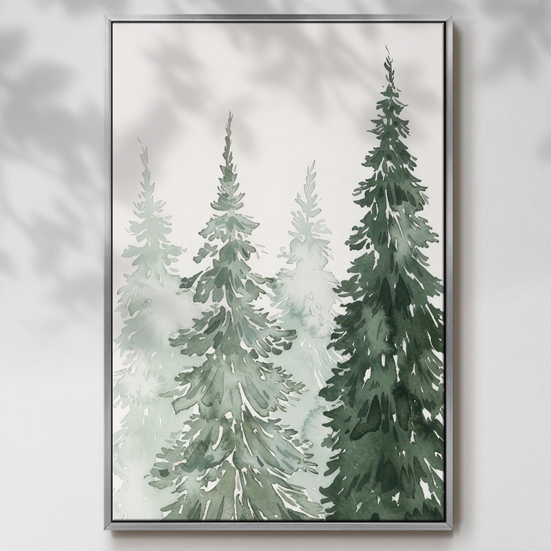 Taillis d'hiver délavé I, H 25 po x l 17 po x P 1,5 po, Encadrement argenté