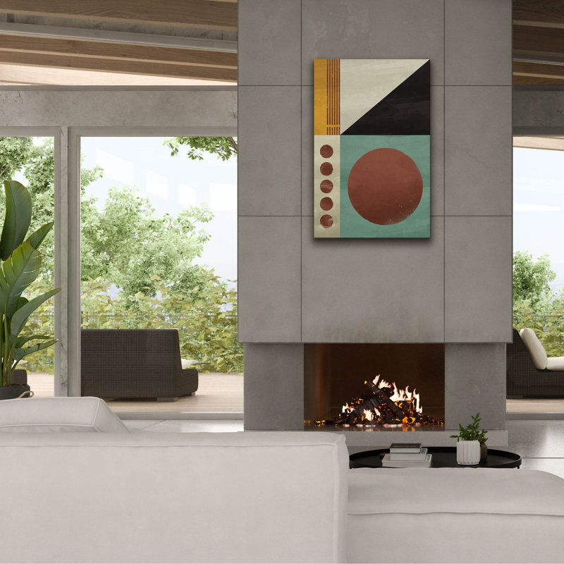 «Erney Abstract Geometric» par Gary Williams, reproduction d'art sur toile tendue, H 40 po x l 26 po x P 1,5 po