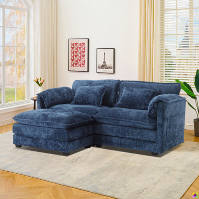 Eugenijus 76.77"W Modular Chenille RAF LAF Sectional