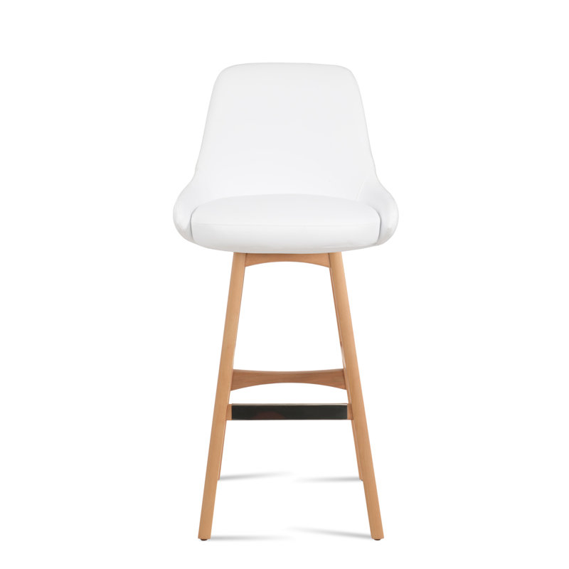Tabouret de bar 31 po Gazel, Tabouret de bar (siège d'une hauteur de 31 po), Naturel, Blanc