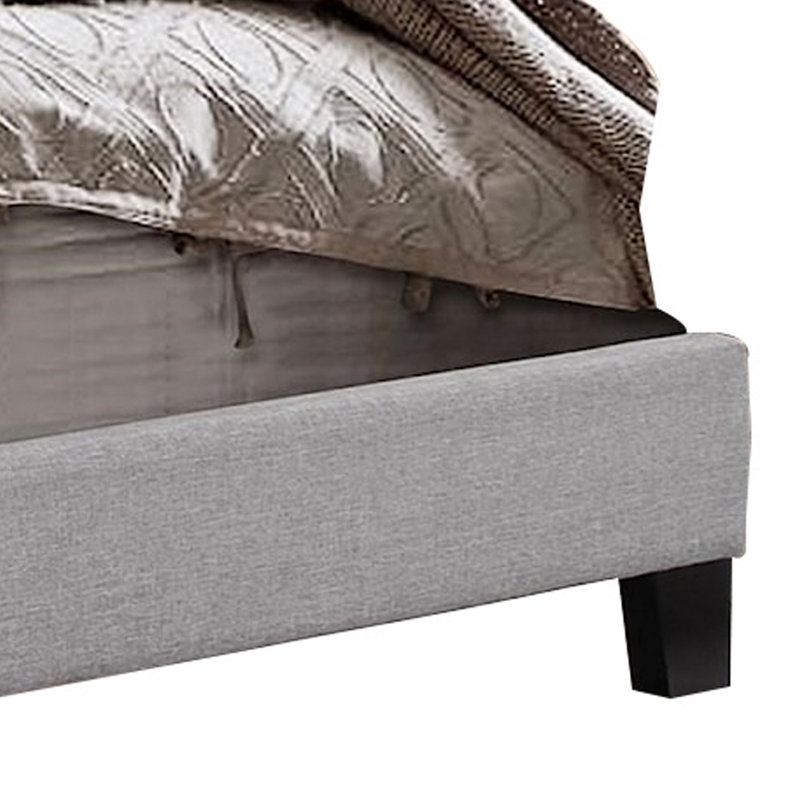 Woodsum Upholstered Platform Bed, Gray, King