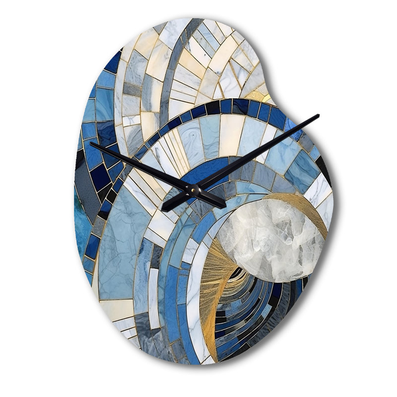 Horloge murale asymétrique en forme d'or, impression de l'horloge murale, Grand