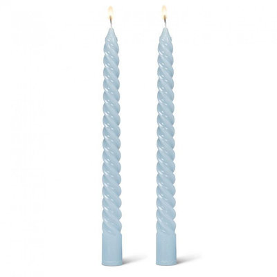 Set Of 2 Tight Spiral Taper Candles