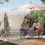 VonHaus 3M Banana Parasol with Base & Waterproof Cover