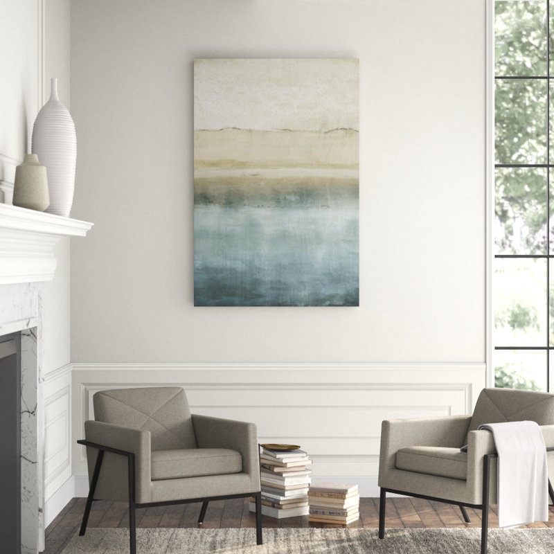 Pacific Views Painting by James McAllen, 54" H x 36" W x 1.5" D, Knife Gel