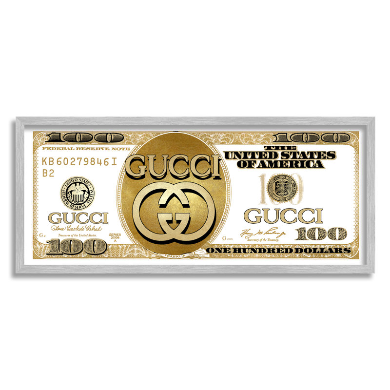 Conception chic et chic d'un dollar américain, L 24 po x H 24 po, Estampe numérique Farmhouse