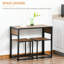 HOMCOM 3-Piece Industrial Dining Table Set For 2, Kitchen Table And Chairs, Dining Room Sets For Small Spaces