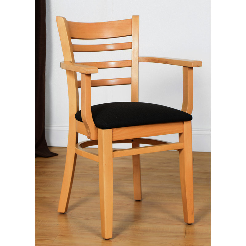 Littles 18'' H Upholstered Beech Arm Chair, Natural