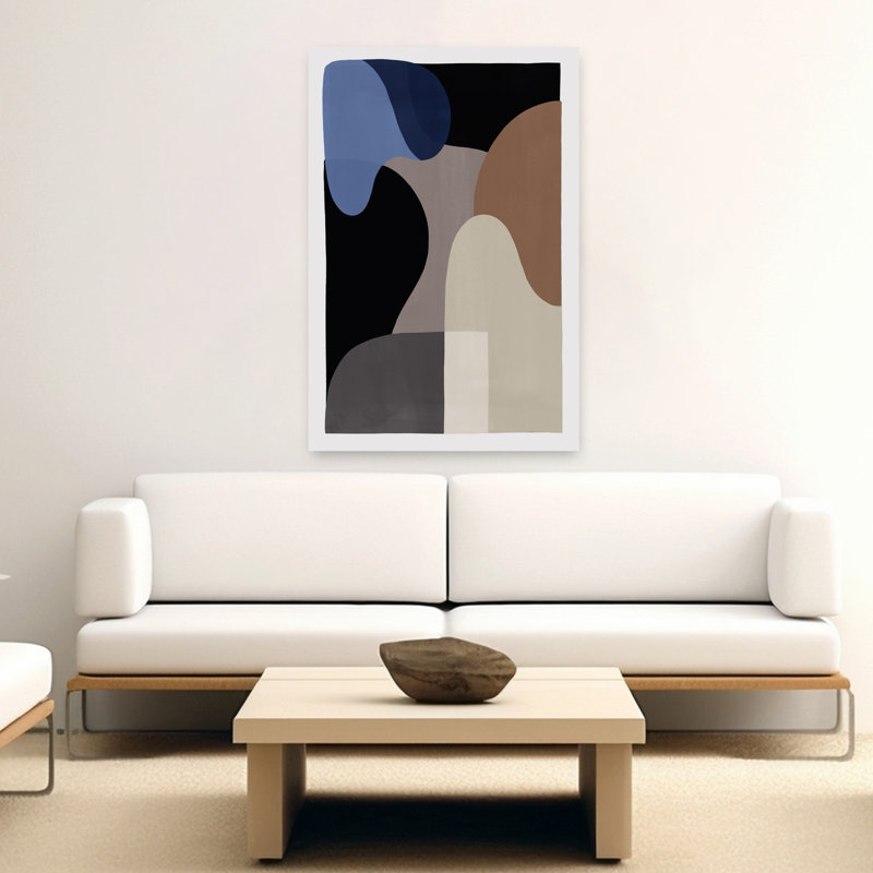 Art contemporain abstrait géométrique, H 60 po x l 40 po