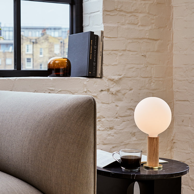 Knuckle Table Lamp, Oak