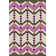 Tapis rose / gris / beige en coton tissé à la main