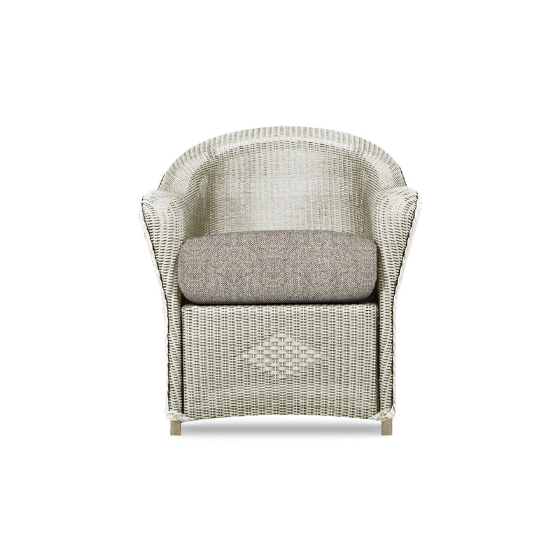 Reflections Outdoor Dining Armchair, Linen, Rumba Nickel