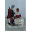 Figurine de couple romantique en porcelaine avec guitare et livre NIFao 11 po x 8 po x H 13 po