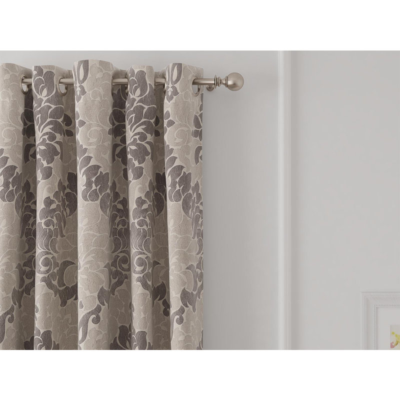 Rudnick Room Darkening Curtain Pair, Stone