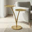 Gold Water Lily Aluminium Side Table