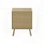 Table d'appoint avec 2 tiroirs - stratifié naturel, H 24 po-366910148