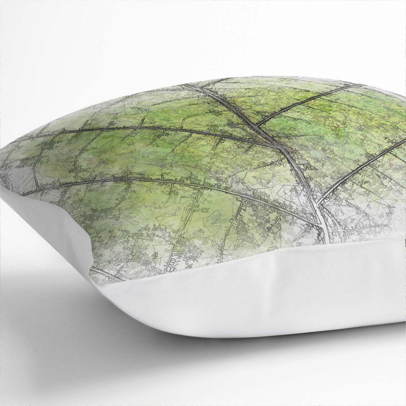 Floral Square Throw Cushion, 40cm H x 40cm W x 15cm D, White