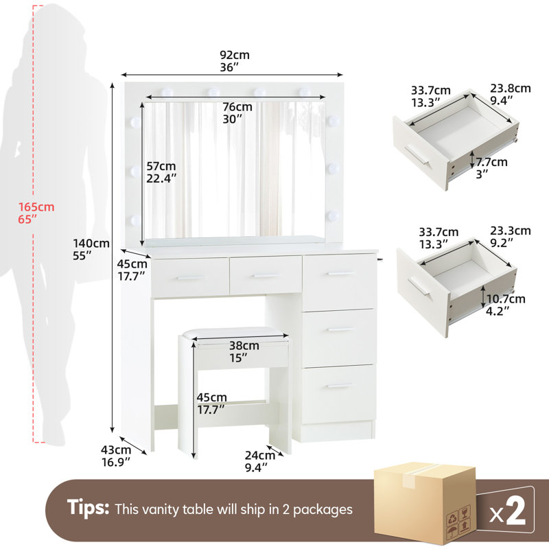 Dressing Table with Mirror