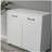 Two-door white side table