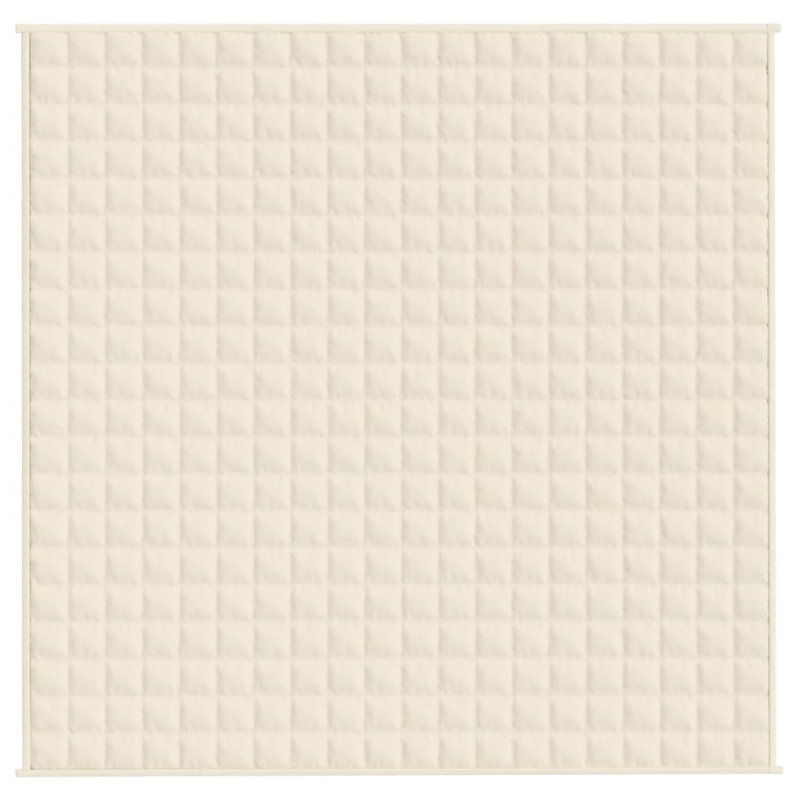 Couverture en tissu , Crème, crème, L 78,7 po x L 78,7 po