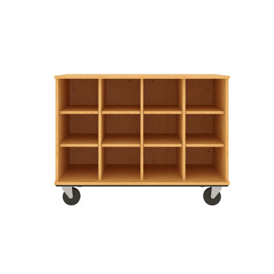 Casier mobile à 12 compartiments avec roulettes