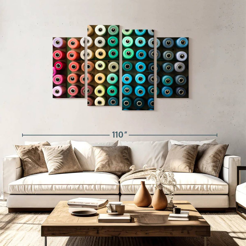 Senne Sewing Threads Collection, 48"H x 75"W