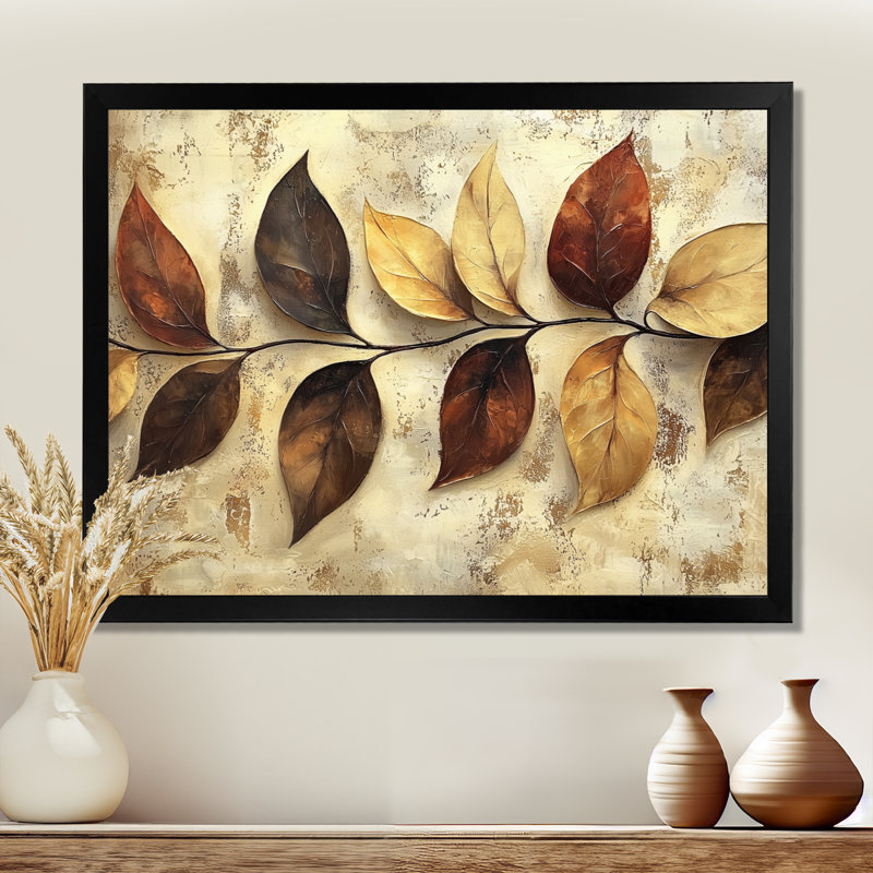 Ingvars - Floral Large Wall Art, Reproduction encadrée d'une seule photo, Noir, noir, noir, noir, H 12 po x l 20 po